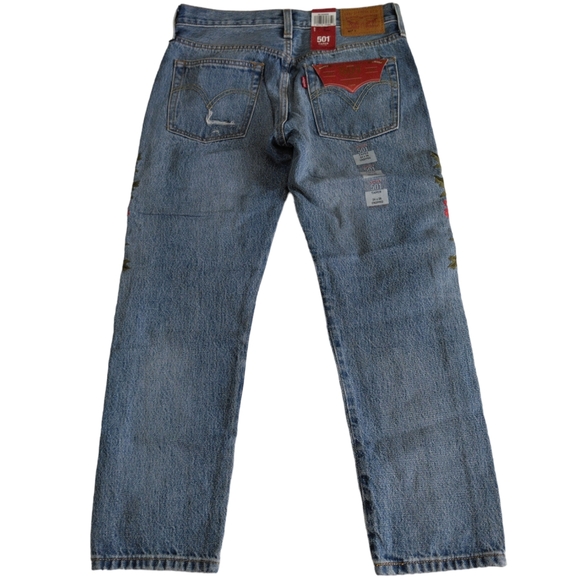 NWT Levi's 501 W24 L26 Taper Cropped Jean - Picture 3 of 17